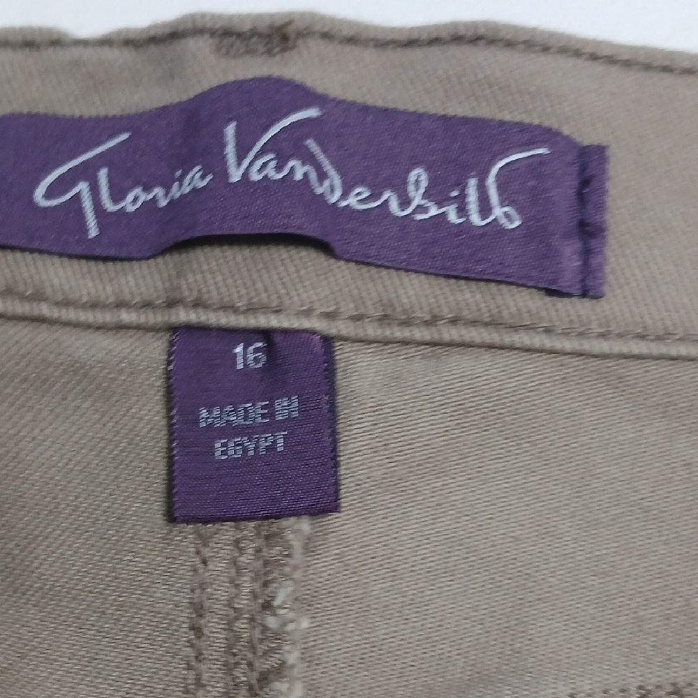 Gloria Vanderbilt Tan Straight-Leg Pants, New With Tags, Sz 16, Stretch - Picture 7 of 13